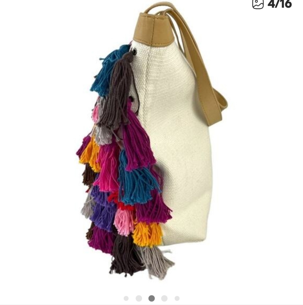 Noonday Collection Colorful Tassel Tote - Picture 2 of 4